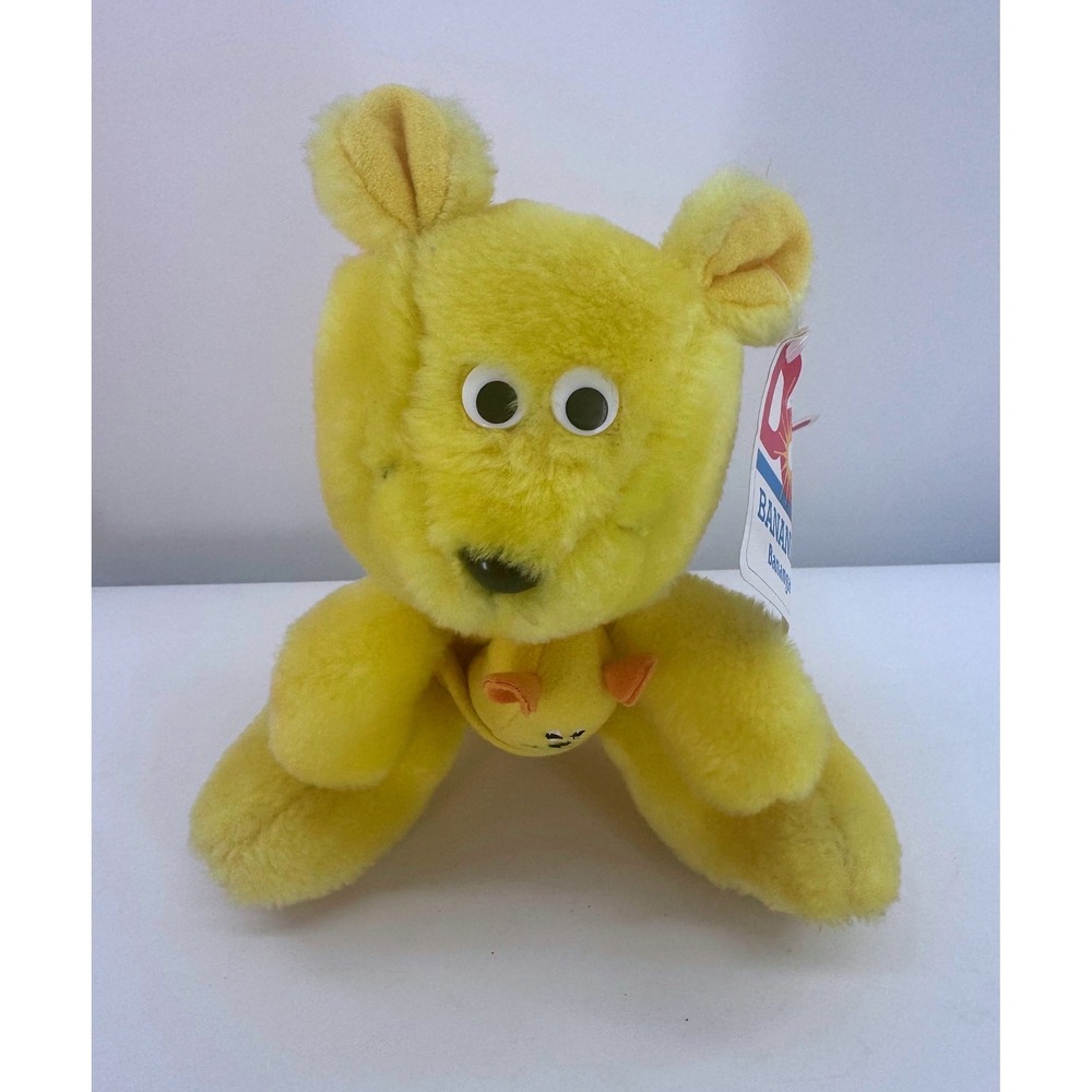 Dole Bananimal Banangaroo Plush Vintage 8" Yellow‎ Kangaroo Toy with Baby Tag